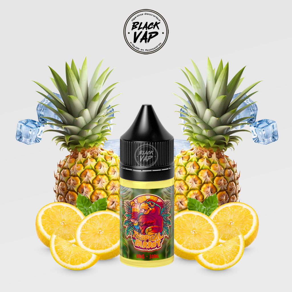 E-LIQUIDE TROPICAL PARROT PINEAPPLE & LEMON 30ML - BLACK VAP