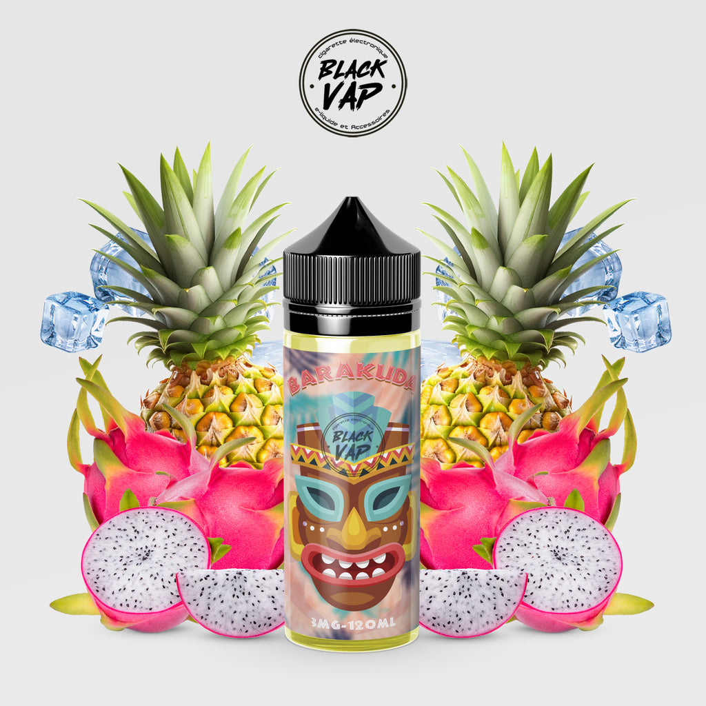 E-LIQUIDE BARAKUDA PINEAPPLE & DRAGON FRUIT 120ML - BLACK VAP