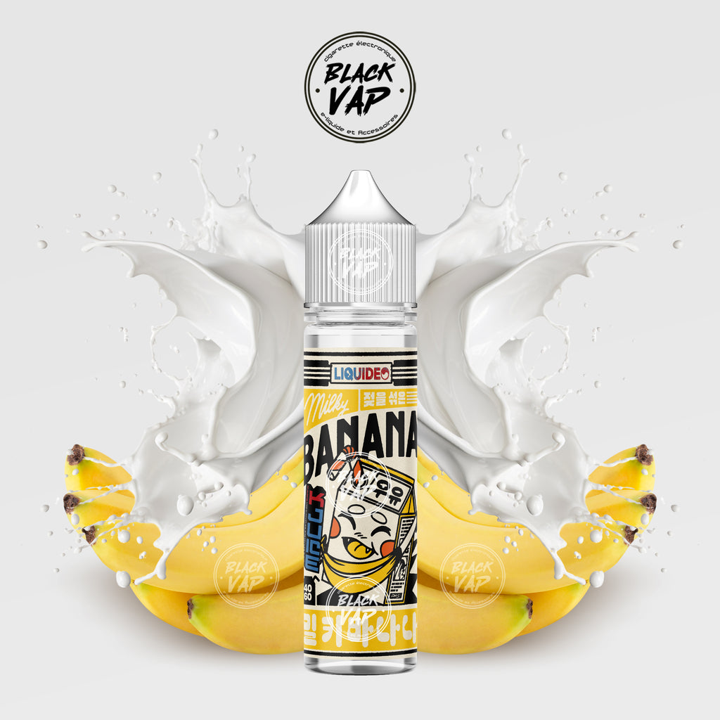 E-LIQUIDE KJUICE MILKY BANANA 50 ML LIQUIDEO - BLACK VAP