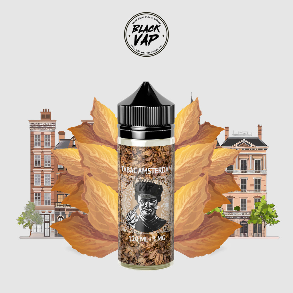 E-LIQUIDE TABAC AMSTERDAM 120ML - BLACK VAP